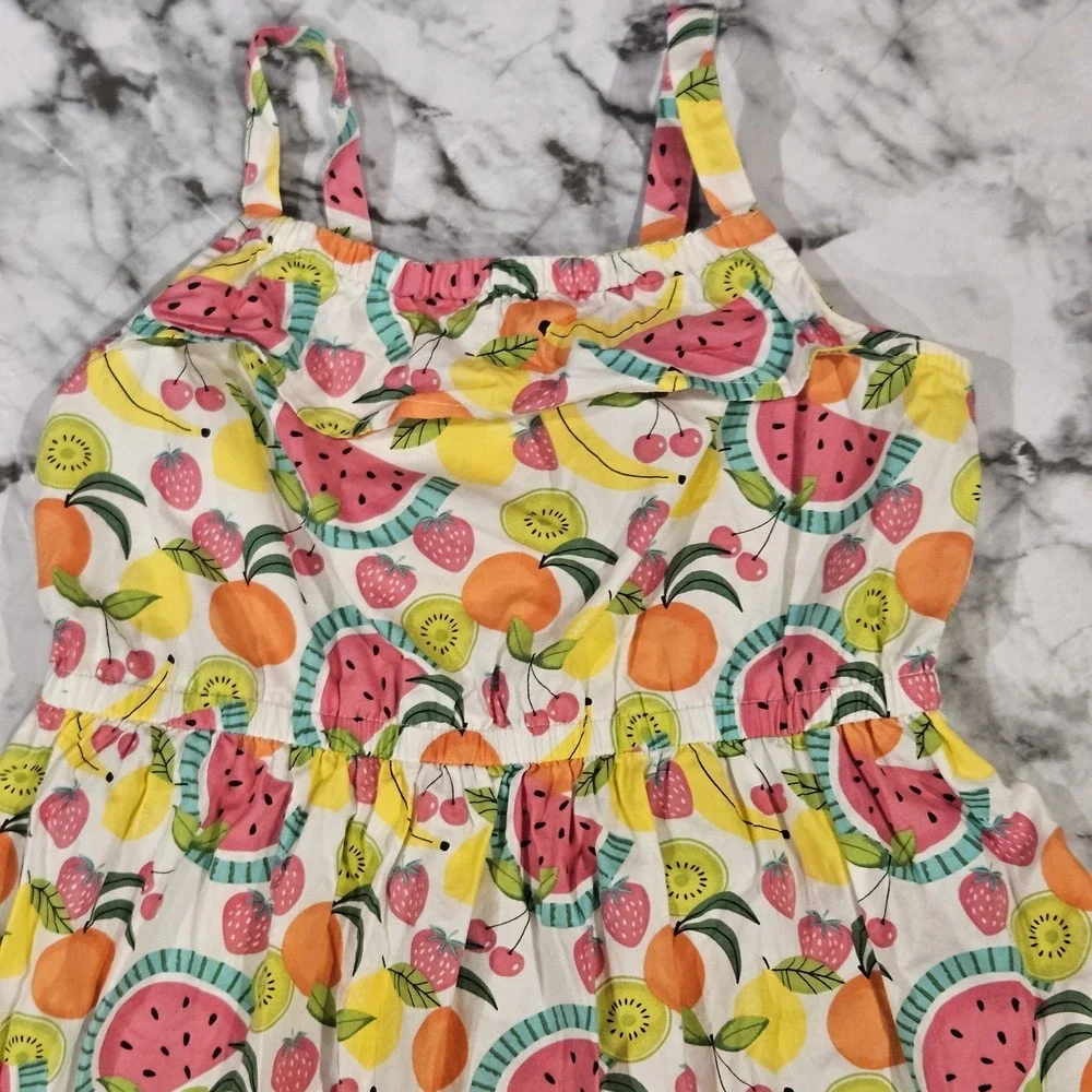 Gymboree Girls Fruit Print Summer Dress Size 10 Watermelon‎ Citrus Sleeveless